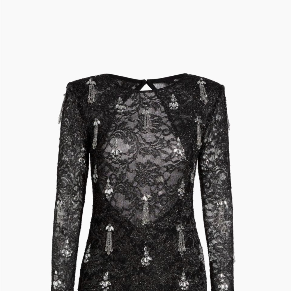 PatBO
Metallic Lace Hand-Beaded Minidress. Size 10. NWT - Picture 3 of 5